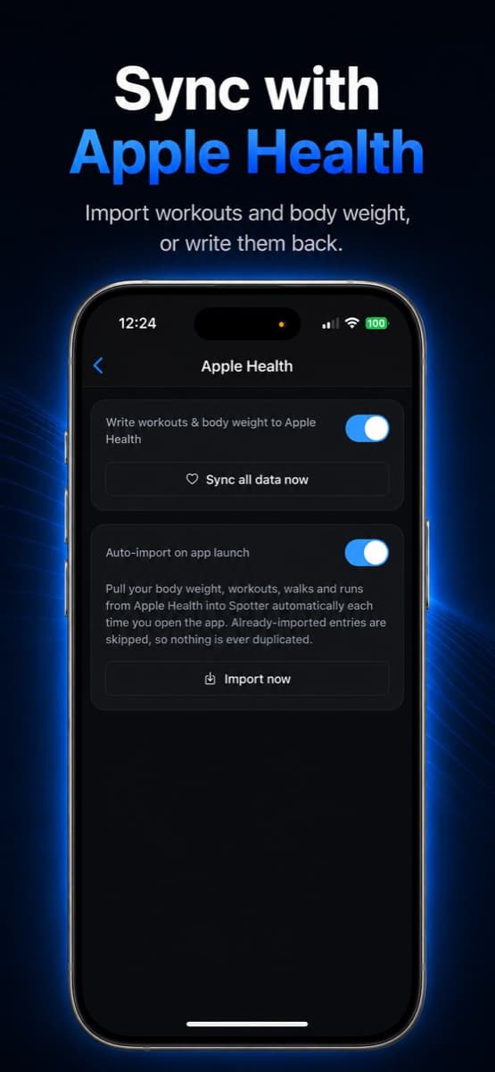 Sync with Apple Health